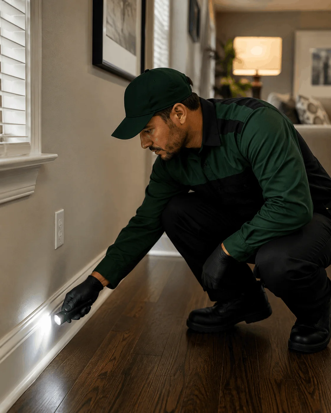 Mike Holloway inspecting a home exterior